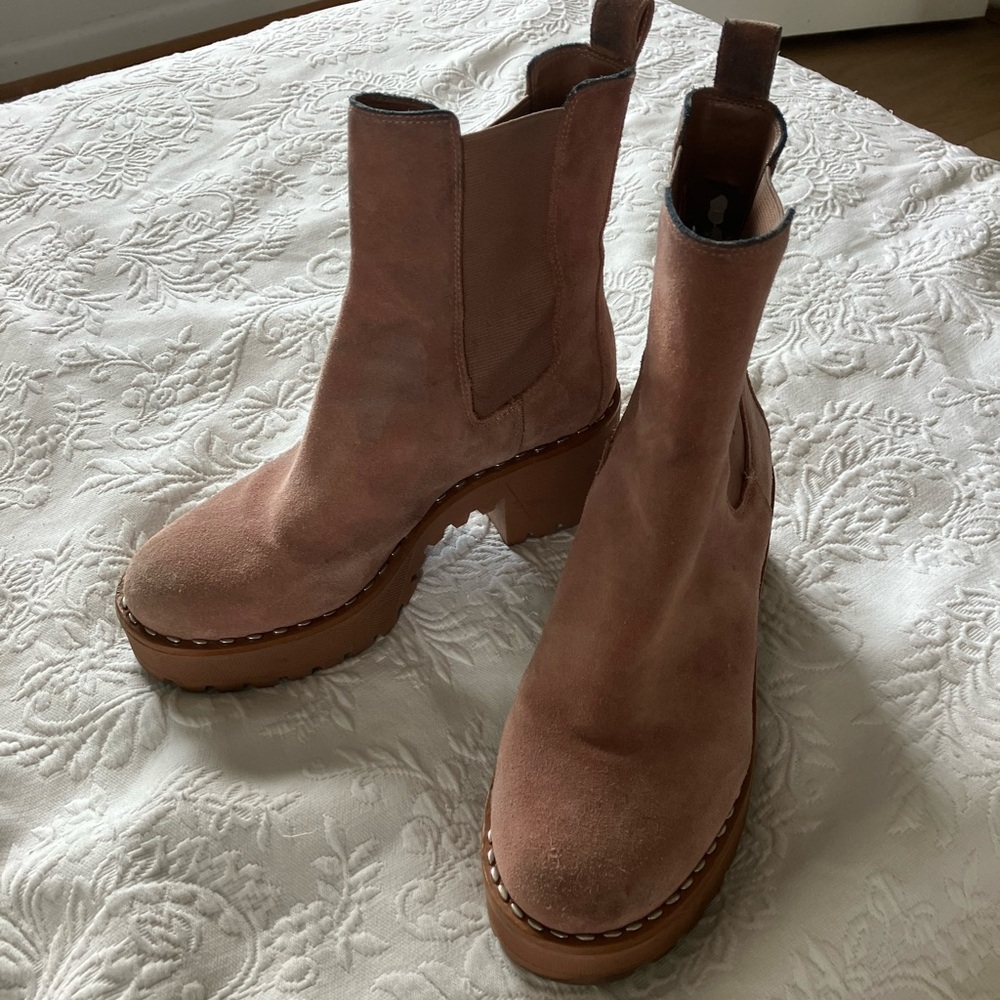 Vince Camuto Madisha suede Chelsea lug boots